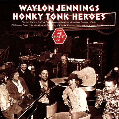 The cover of Honky Tonk Heroes by Waylon Jennings