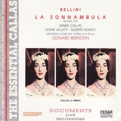 The cover of La sonnambula by Vincenzo Bellini