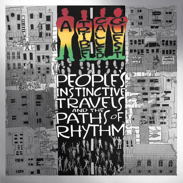 The cover of People's Instinctive Travels and the Paths of Rhythm by A Tribe Called Quest