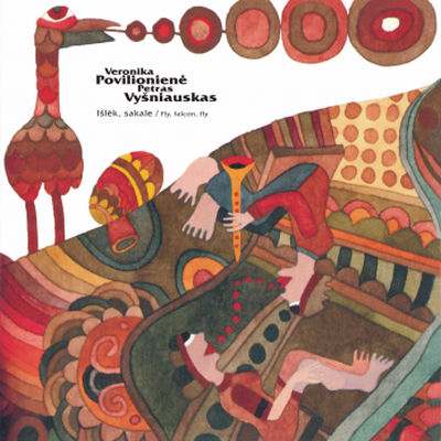 The cover of Išlėk, sakale by Veronika Povilionienė & Petras Vyšniauskas
