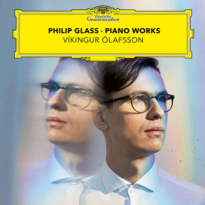 The cover of Philip Glass: Piano Works by Víkingur Ólafsson