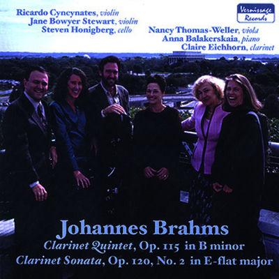 The cover of Clarinet Quintet by Johannes Brahms