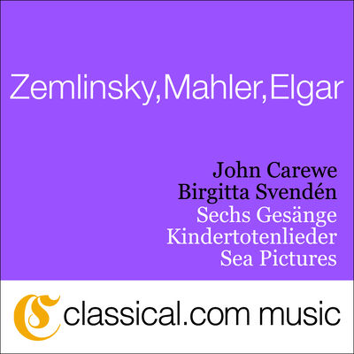 The cover of Kindertotenlieder by Gustav Mahler