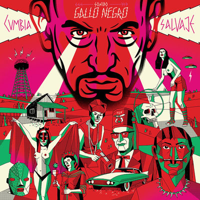 The cover of Cumbia salvaje by Sonido Gallo Negro