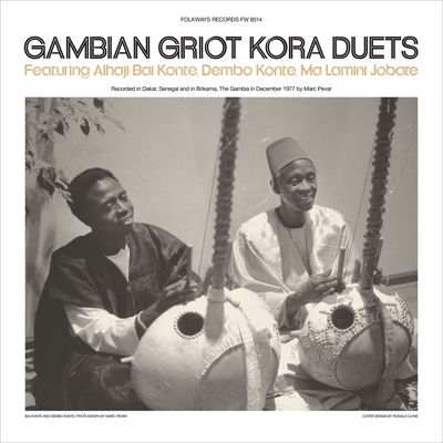 The cover of Gambian Griot Kora Duets by Alhaji Bai Konte