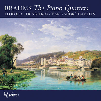 The cover of Piano Quartets nos. 1 & 3 by Johannes Brahms