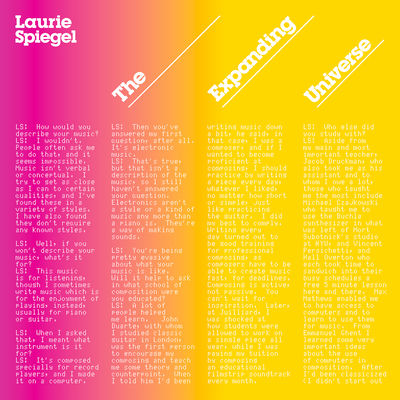 The cover of The Expanding Universe by Laurie Spiegel