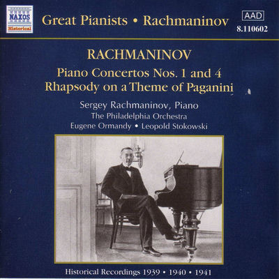 The cover of Piano Concerto no. 4 by Sergei Rachmaninov