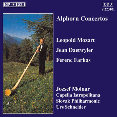 The cover of Alphorn Concertos by Jozsef Molnar