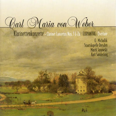 The cover of Clarinet Concertos nos. 1 & 2 by Carl Maria von Weber