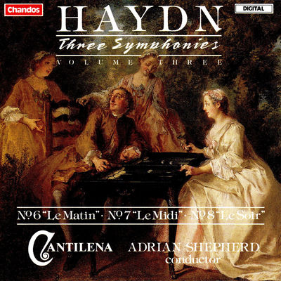 The cover of Symphonies nos. 6-8 by Joseph Haydn