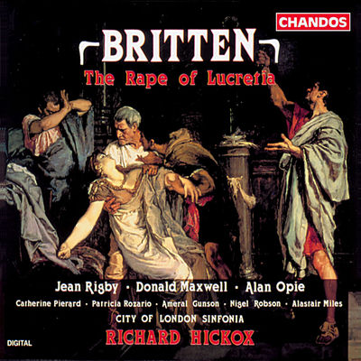 The cover of The Rape of Lucretia by Benjamin Britten