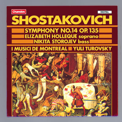 The cover of Symphony no. 14 by Dmitri Shostakovich