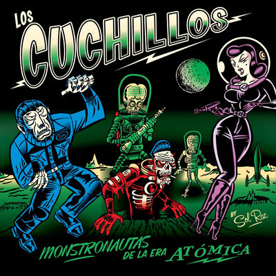 The cover of Monstronautas de la Era Atómica by Los Cuchillos