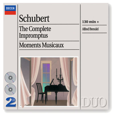 The cover of Schubert: The Complete Impromptus; Moments musicaux by Alfred Brendel