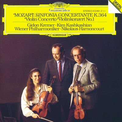The cover of Sinfonia concertante in E flat major by Wolfgang Amadeus Mozart