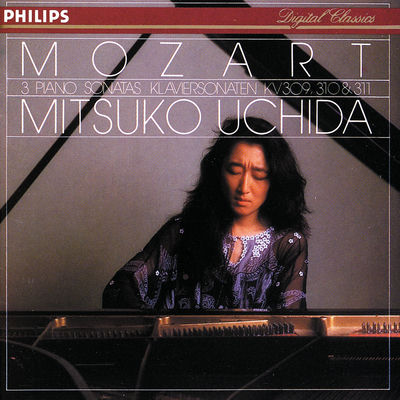 The cover of Mozart: Piano Sonatas Nos. 7, 8 & 9 by Mitsuko Uchida