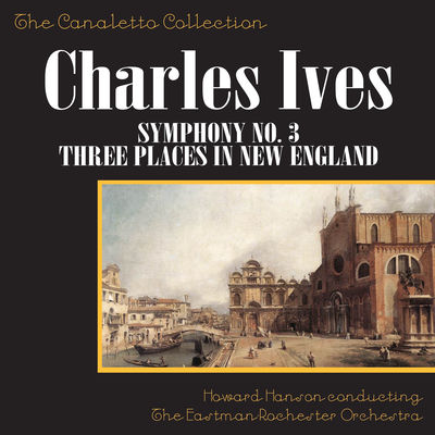 The cover of Three Places in New England by Charles Ives