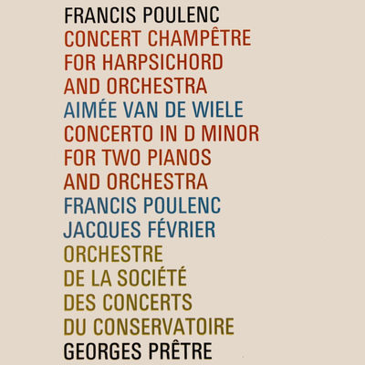 The cover of Concerto for Two Pianos by Francis Poulenc