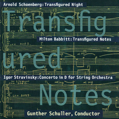 The cover of Transfigured Notes by Milton Babbitt