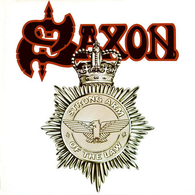 The cover of Strong Arm of the Law by Saxon