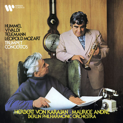 The cover of Trumpet Concertos: Hummel, L. Mozart, Telemann & Vivaldi by Maurice André
